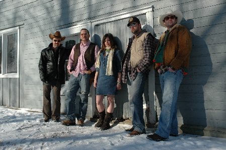 Clown Faced Cowboys by the barn